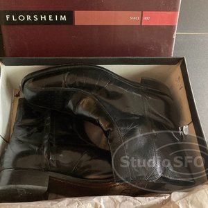 Florsheim men's dress patent leather high-top zip boots